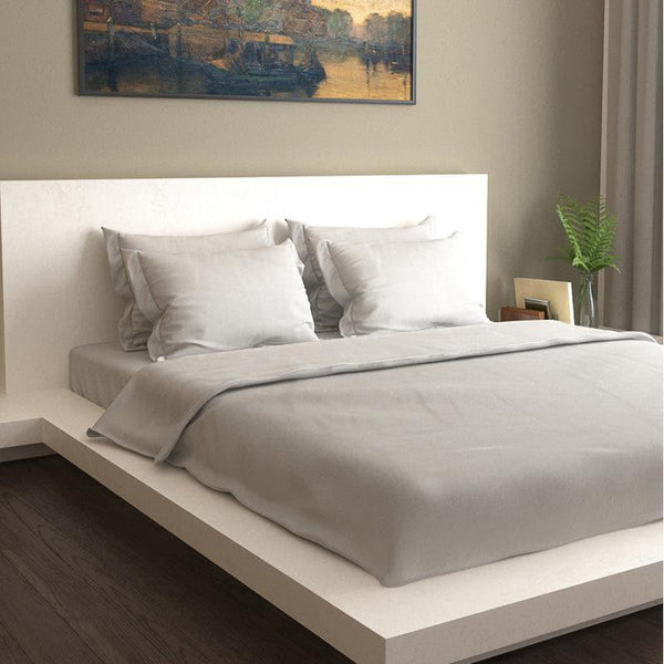 Buy Bedding Set - Simply Solids Bedding Set - Silver at Vaaree online