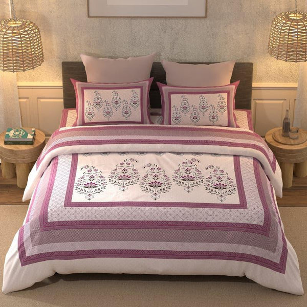 Buy Bedsheets - Rianna Ethnic Bedsheet - Pink at Vaaree online