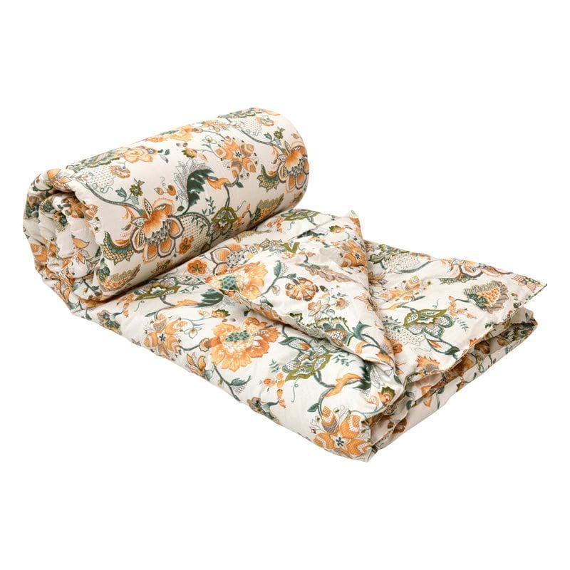 Buy Comforters & AC Quilts - Nazira Printed Comforter - Orange at Vaaree online