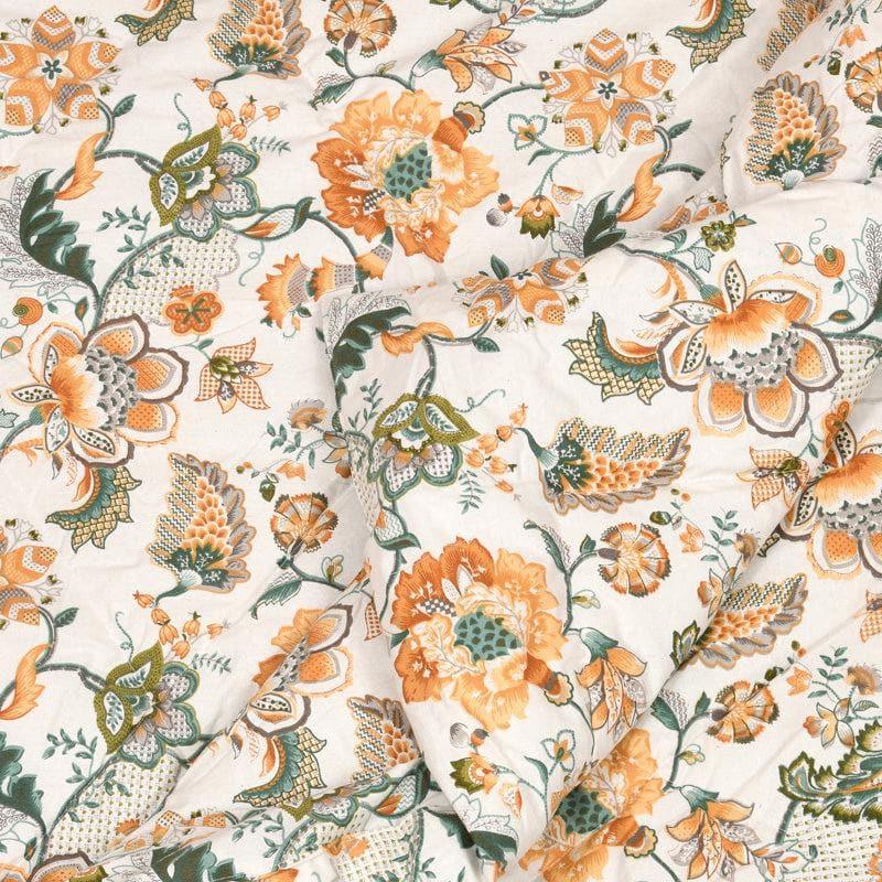 Buy Comforters & AC Quilts - Nazira Printed Comforter - Orange at Vaaree online