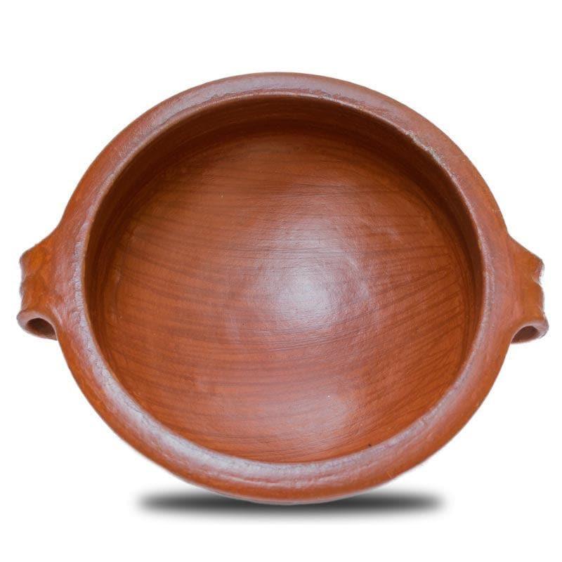 Buy Cooking Pot - Dilaab Urali Clay Pot With Lid (Brown) - 2000 ML at Vaaree online