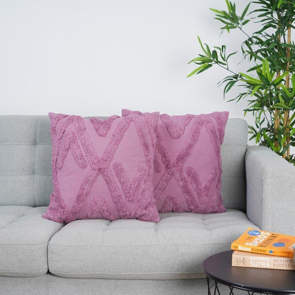 Buy Cushion Cover Sets - Rosey Tufted Cushion Cover - Set Of Two at Vaaree online