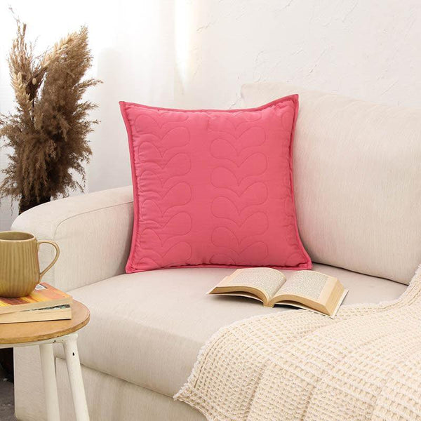 Buy Cushion Covers - Sylvie Plush Cushion Cover - Dark Pink at Vaaree online