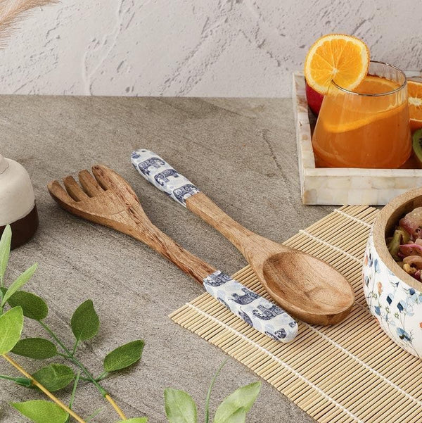 Buy Salad Spoon - Tuskers Wooden Cutlery - Set Of Two at Vaaree online