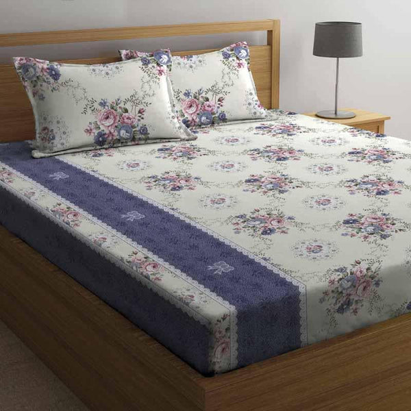 Buy Bedsheets - Retro Painted Floral Bedsheet at Vaaree online
