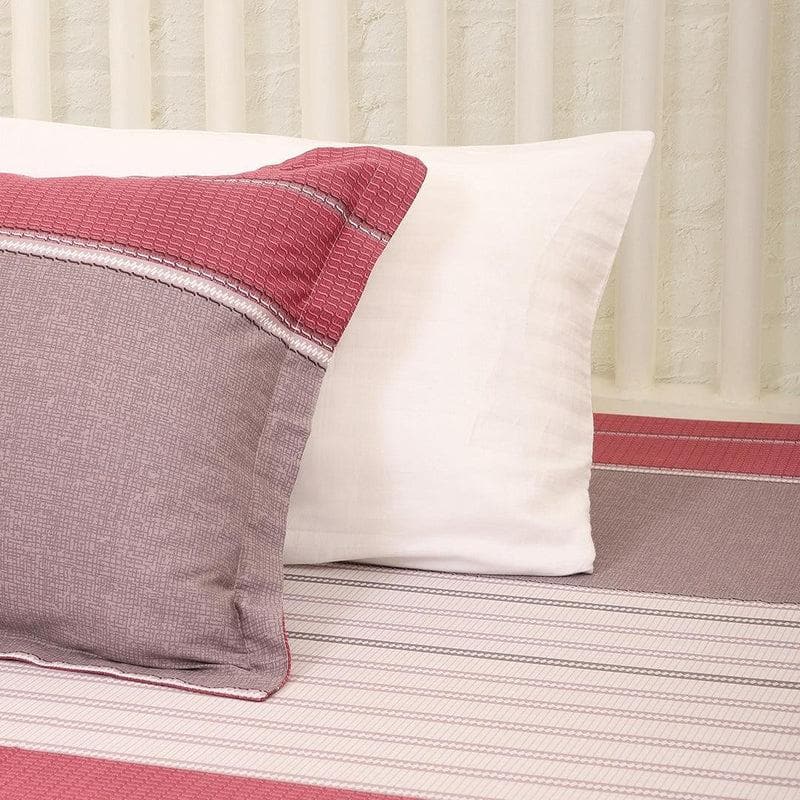 Buy Bedsheets - Striped Lavender Bedsheet at Vaaree online