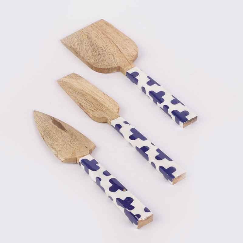 Buy Cheese Knife Set - Abstract Wooden Cake Server - Set Of Three at Vaaree online