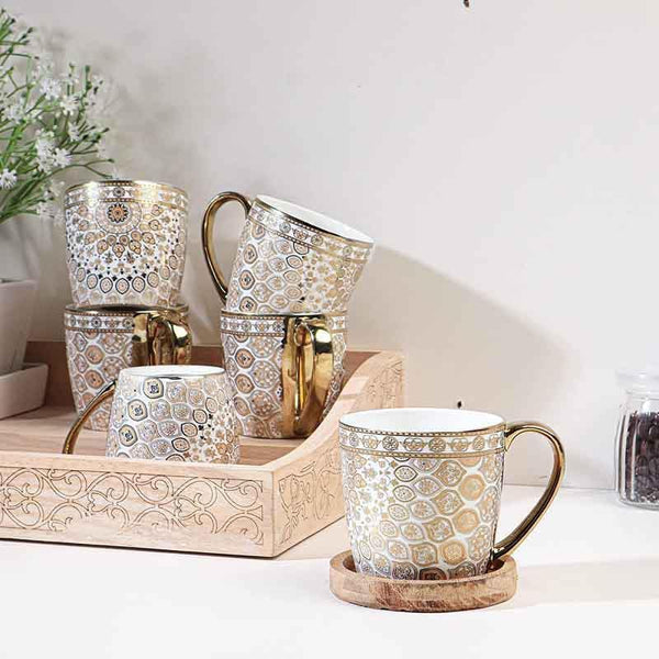 Buy Tea Cup - Mandala Tea Cup (160 ML) - Set of Six at Vaaree online
