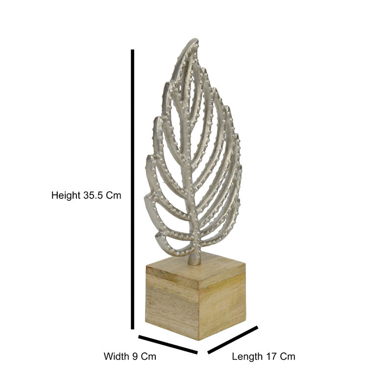 Buy The Leafy Lestora Showpiece - Silver Showpieces from Vaaree