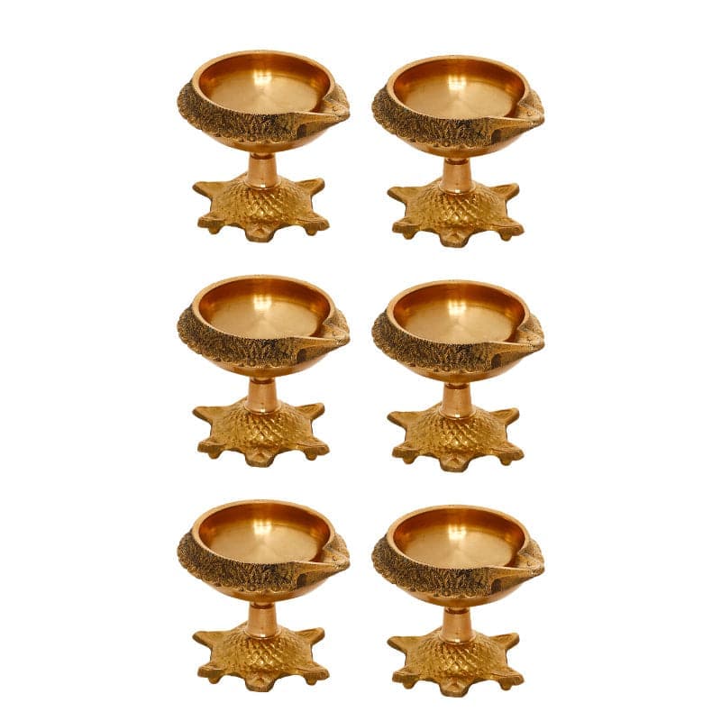 Buy Trishika Tortoise Diya - Set Of Six Diyas from Vaaree