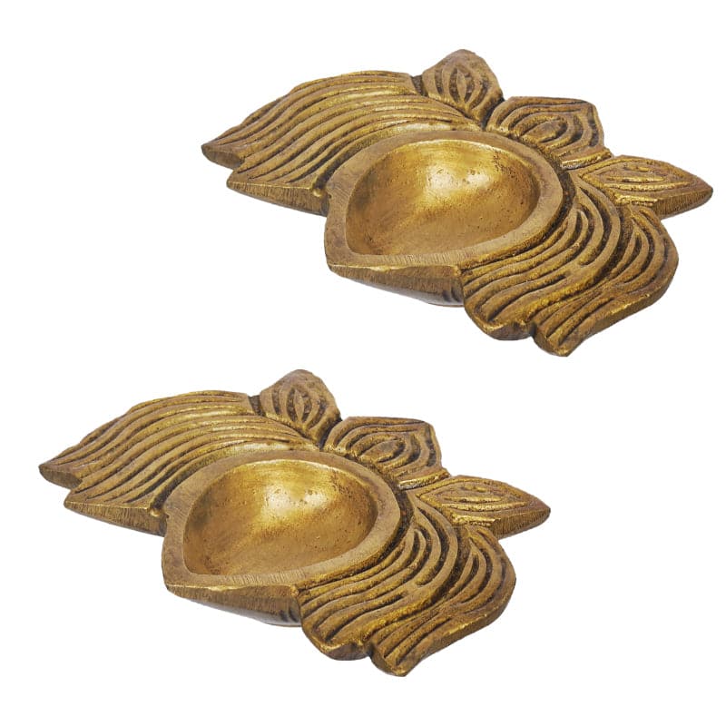 Buy Priyama Kamal Diya - Set Of Two Diyas from Vaaree