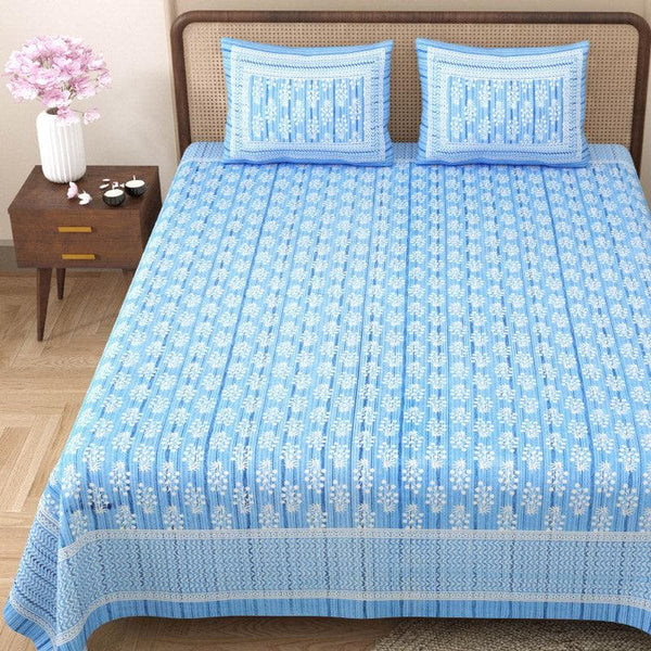 Buy Tulia Bedsheet - Blue at Vaaree online | Beautiful Bedsheets to choose from
