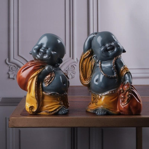 Buy Jingshen Fengshui Monks Showpiece - Set Of Two Showpieces from Vaaree