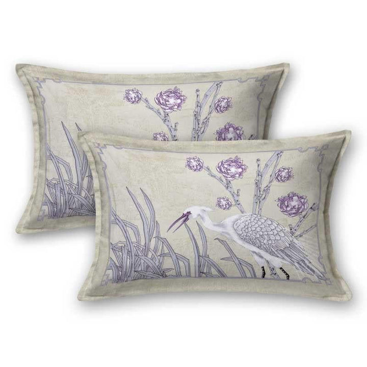 Buy Floral Fusion Bedsheet - Purple & Beige at Vaaree online | Beautiful Bedsheets to choose from