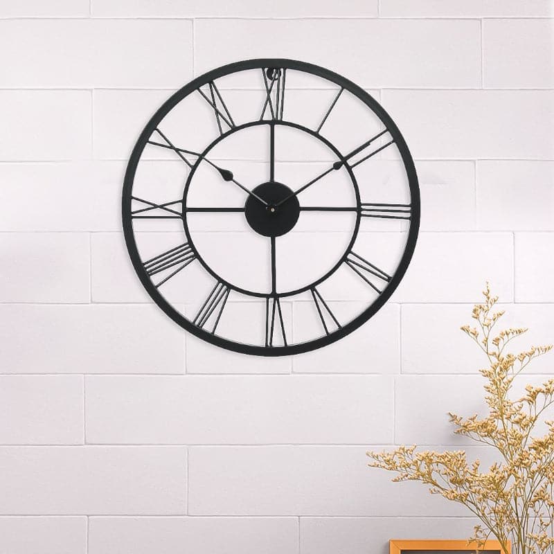 Wall Clock - Omeria Round Wall Clock - Black