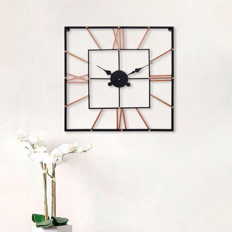 Wall Clock - Triya Square Wall Clock - Copper