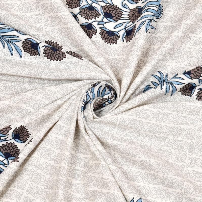 Buy Floral Gardenia Bedsheet-Blue Online in India | Bedsheets on Vaaree