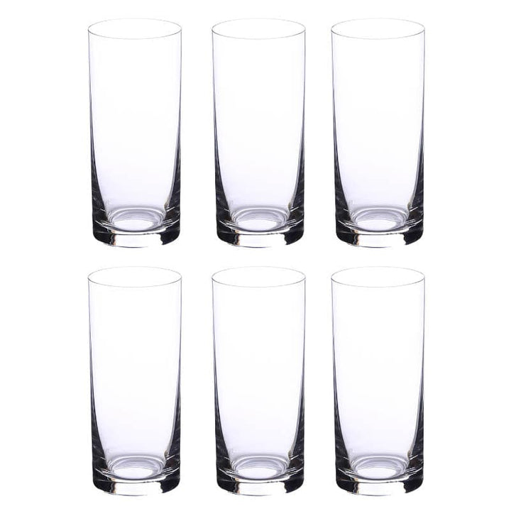 Buy Melodia Crystal Hi Ball Glass (300 ML) - Set Of Six at Vaaree online | Beautiful Glasses to choose from