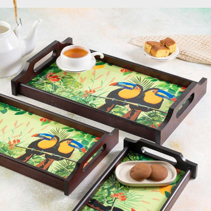 Buy Tropi Toucan Wooden Serving Tray at Vaaree online | Beautiful Tray to choose from