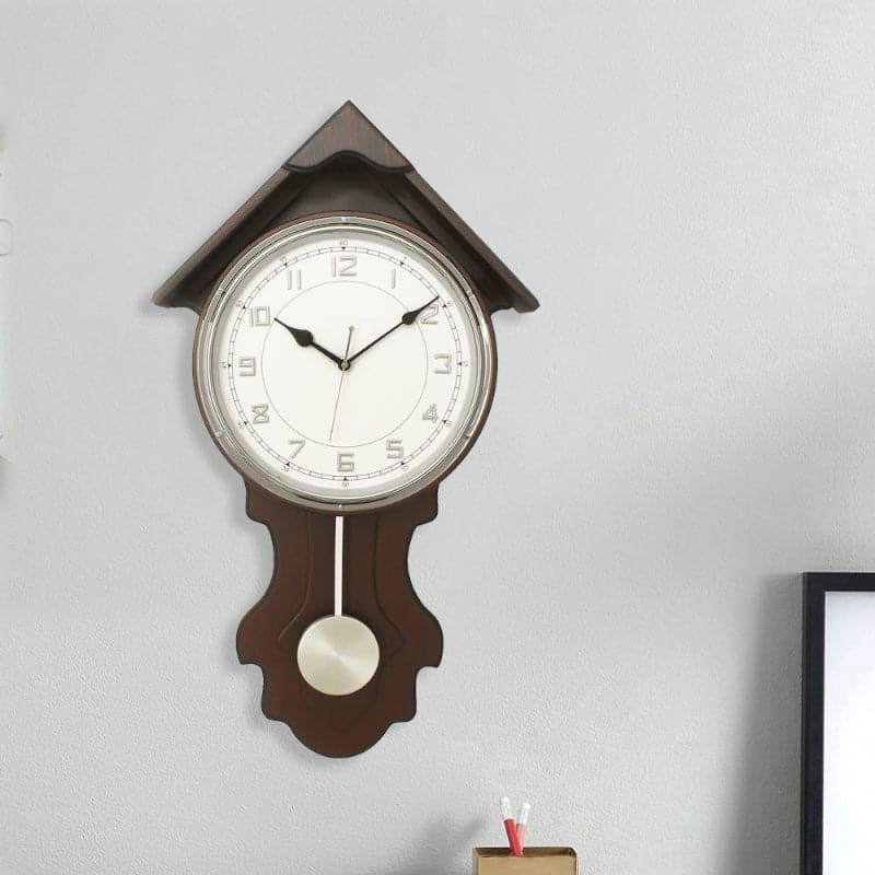 Buy Mendo Wall Clock - Chocolate Brown Wall Clock from Vaaree