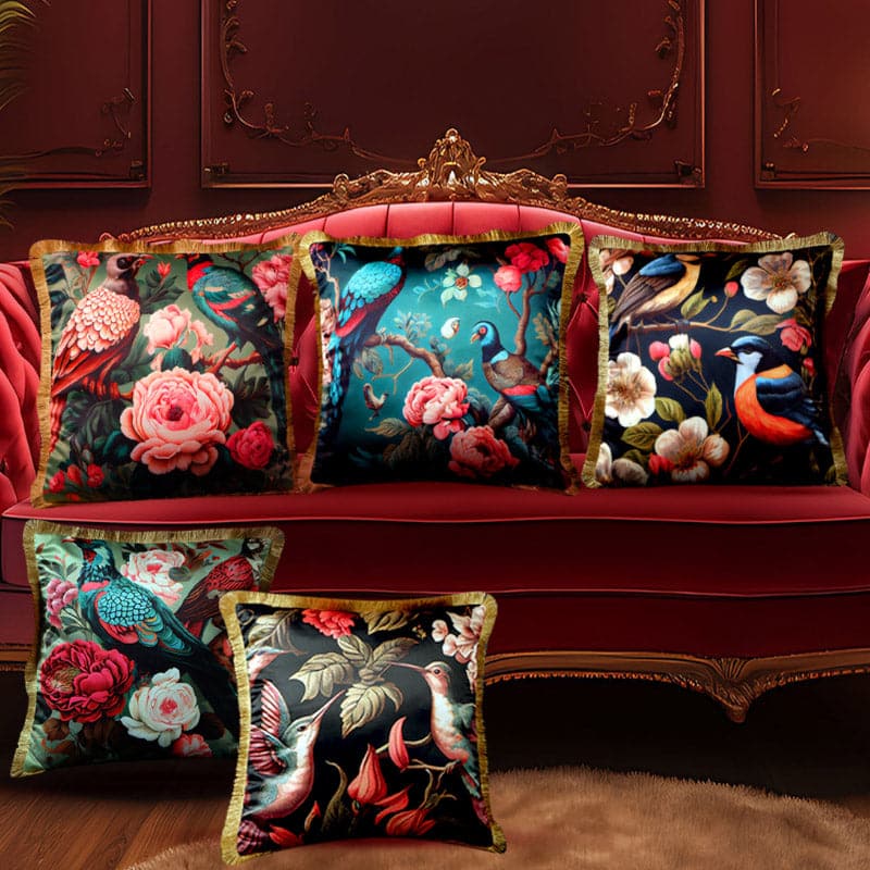 Buy Midnight Garneia Glow Cushion Cover - Set Of Five Cushion Cover Sets from Vaaree