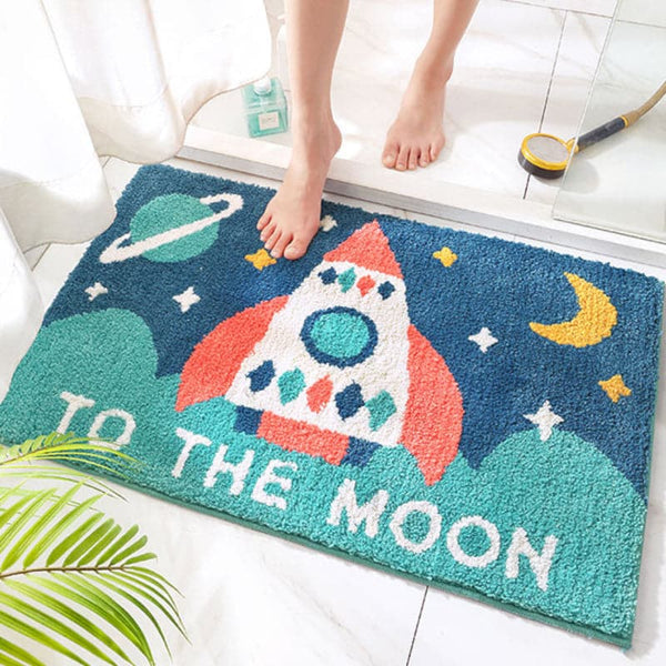 To The Moon Bathmat