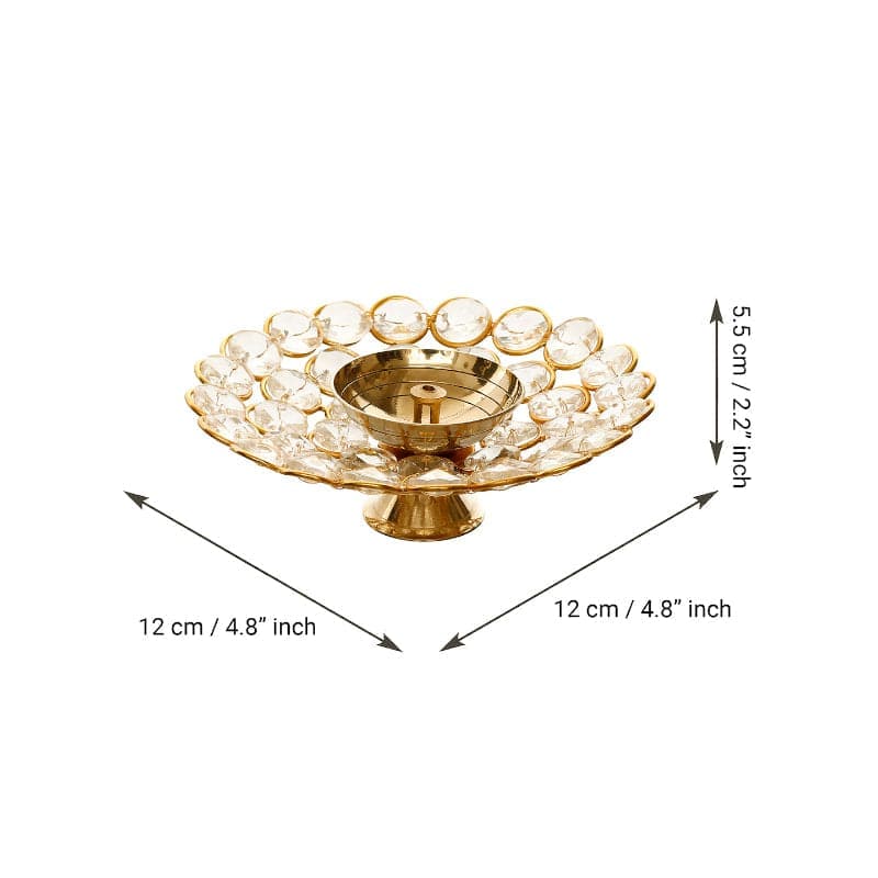 Buy Maghera Crystal Diya - Set Of Two Diyas from Vaaree