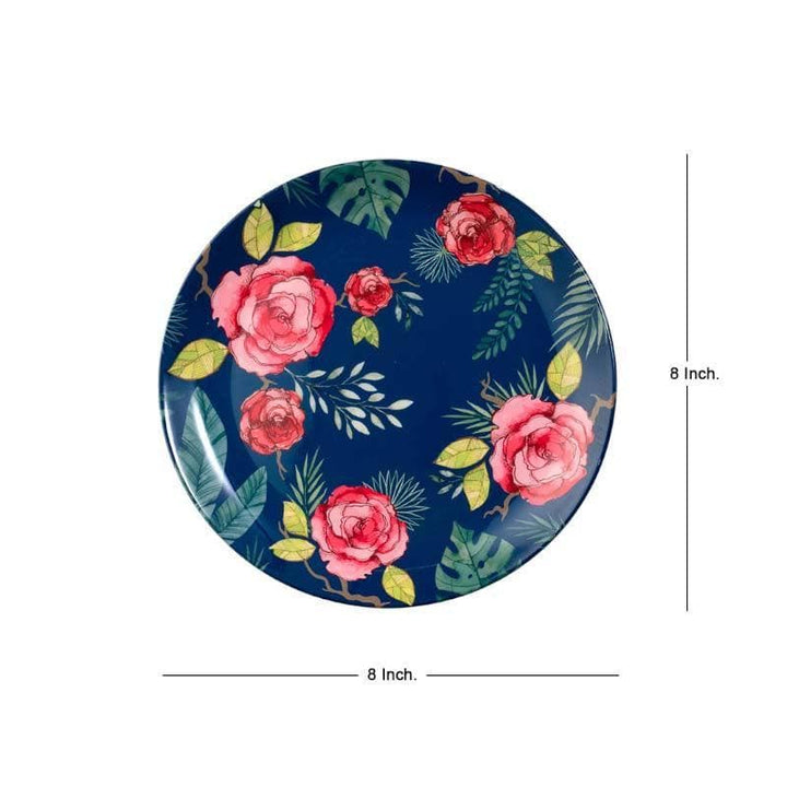 Buy Misty Morning Roses Blue Decorative Plate at Vaaree online | Beautiful Wall Plates to choose from
