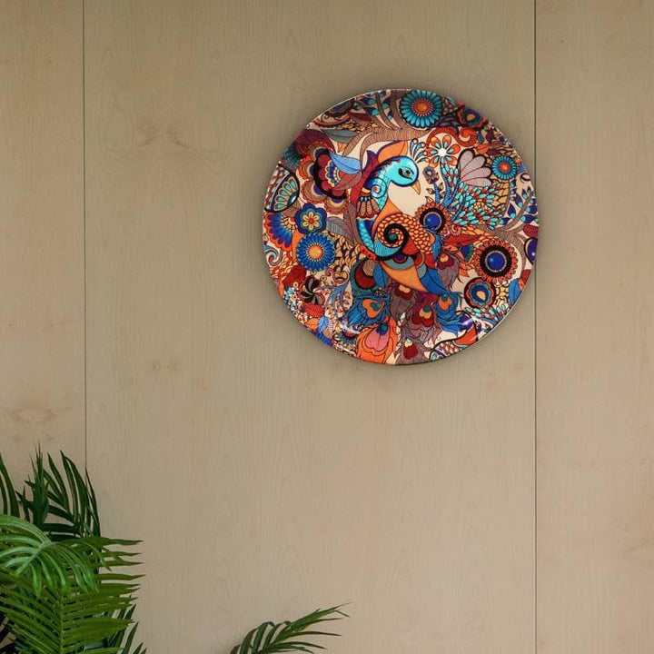 Buy Peacock Admiration Decorative Plate at Vaaree online | Beautiful Wall Plates to choose from