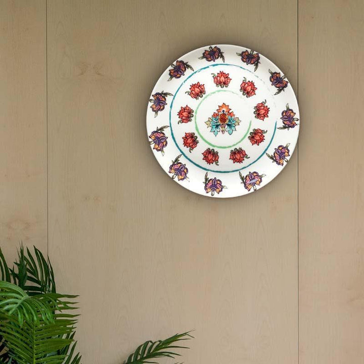 Buy Floral Passion Decorative Plate - White at Vaaree online | Beautiful Wall Plates to choose from