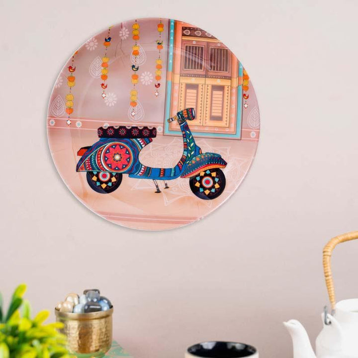 Buy Rejoicing Scooter Ride Decorative Plate at Vaaree online | Beautiful Wall Plates to choose from