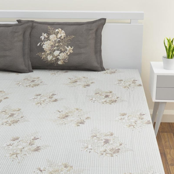 Buy Paridhi Printed Bedsheet - Grey at Vaaree online | Beautiful Bedsheets to choose from