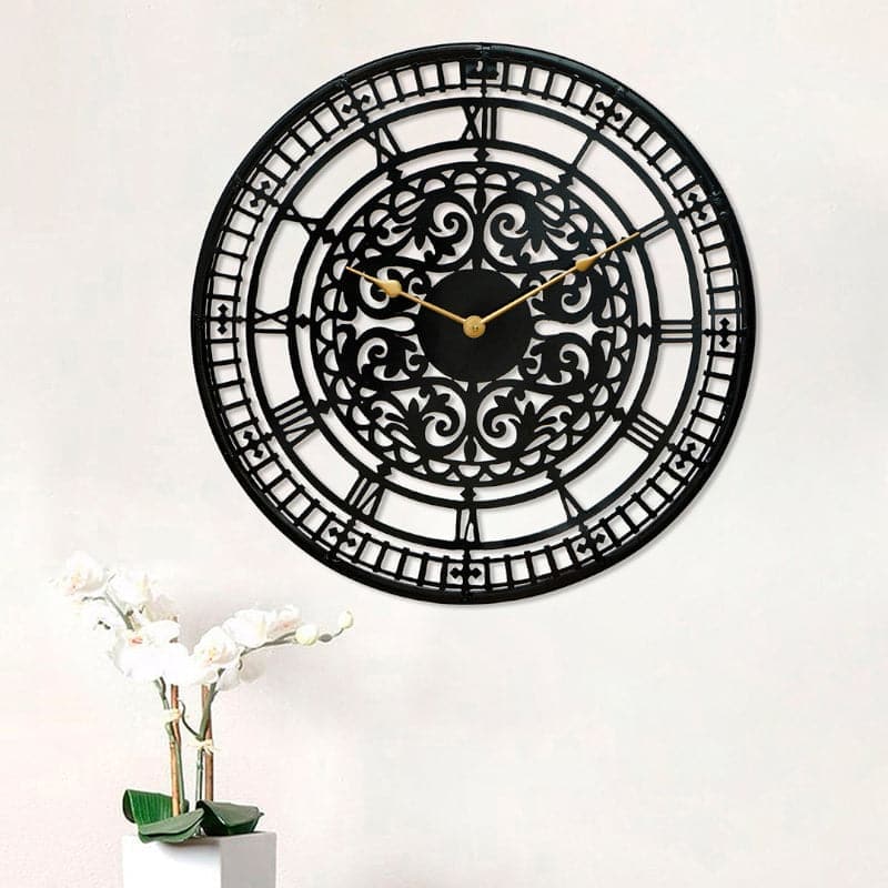 Wall Clock - Lokelani Round Wall Clock - Black