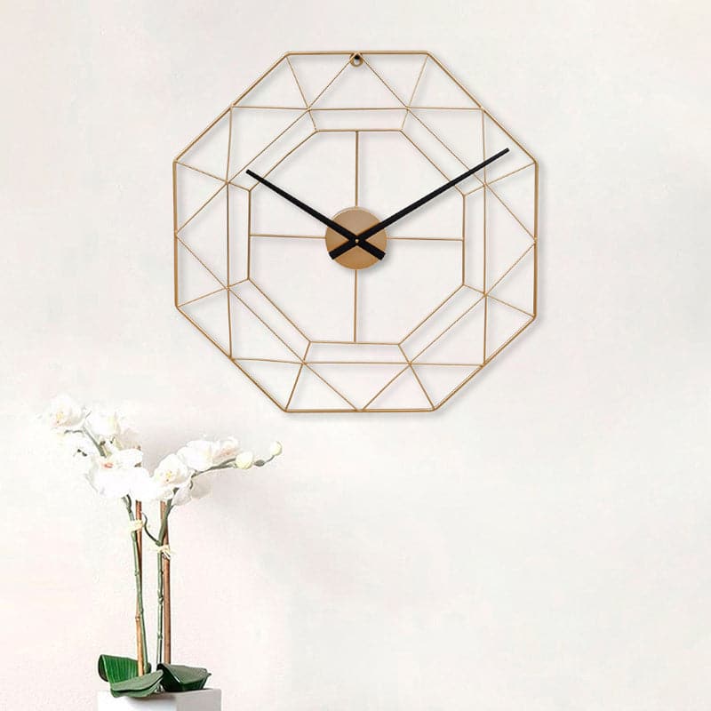 Wall Clock - Koa Octa Wall Clock - Gold