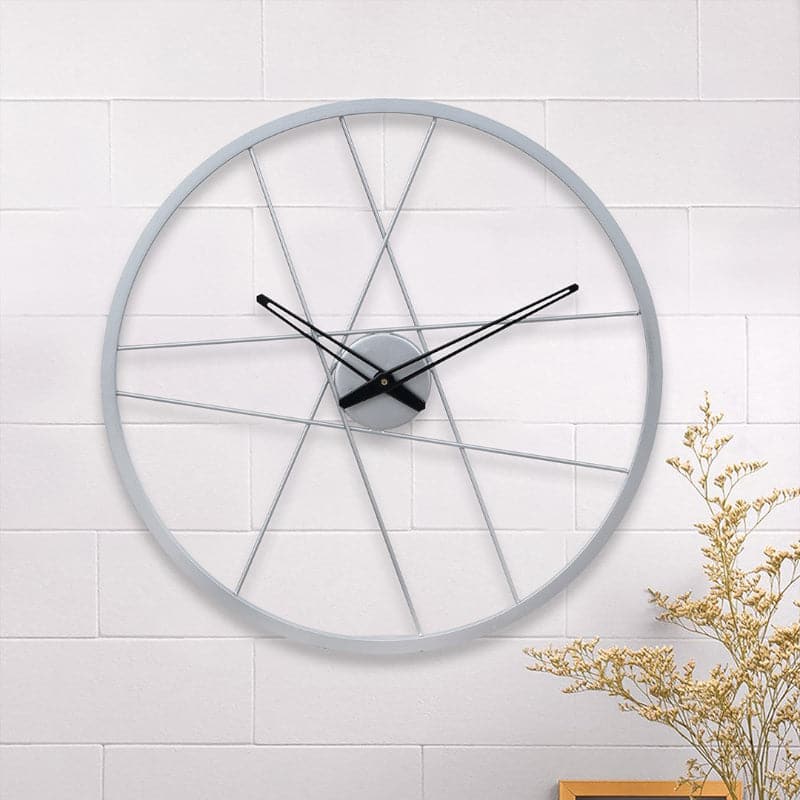 Buy Lokela Pritta Wall Clock - Silver Wall Clock from Vaaree