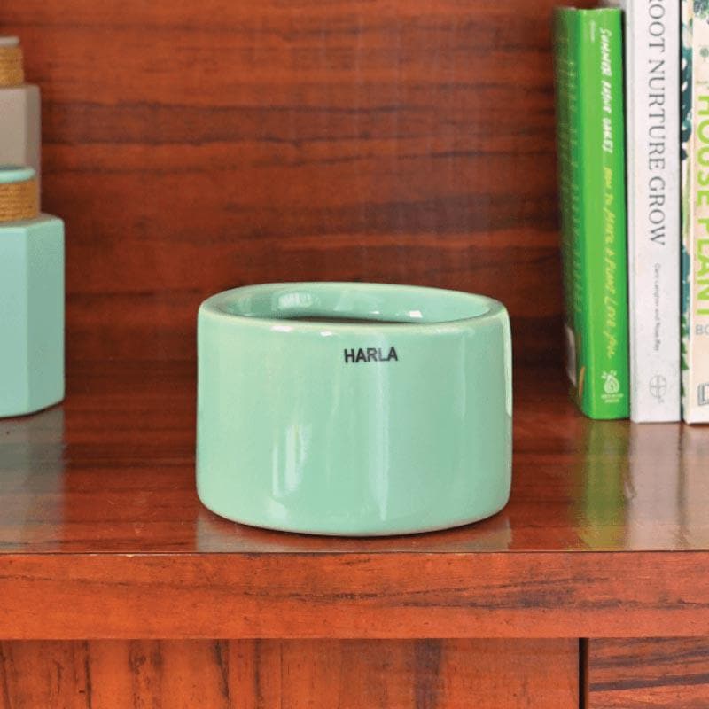 Buy Ugaoo Lilac Stories Ceramic Pot (13.5 CM) - Aqua Green Pots & Planters from Vaaree