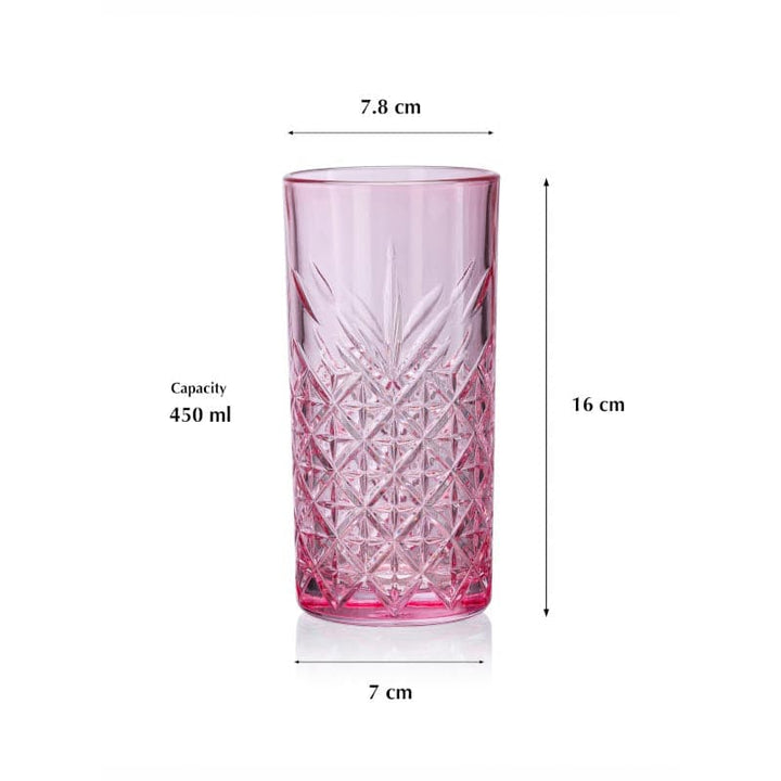 Buy Billy Tall Pink Tumbler (450 ML) - Set Of Two at Vaaree online | Beautiful Glasses to choose from