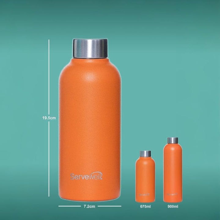 Buy Steel Elegance Elixir Bottle (675 ML) - Sunset Orange at Vaaree online | Beautiful Bottle to choose from