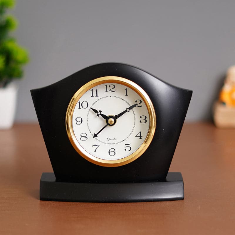 Buy Nanoa Table Clock - Black Table Clock from Vaaree