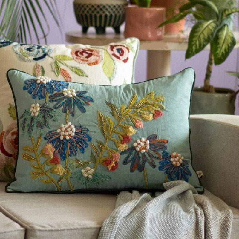 Buy Aster Embroidered Cushion Cover Cushion Covers from Vaaree