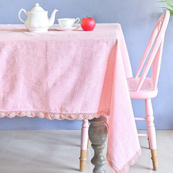 Buy Petal Blush Hand Crochet Table Cover - Eight Seater at Vaaree online | Beautiful Table Cover to choose from