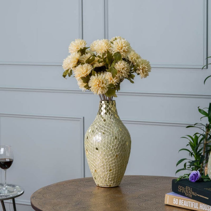 Buy Garnet Mosaic Pitcher Vase - Gold at Vaaree online | Beautiful Vase to choose from