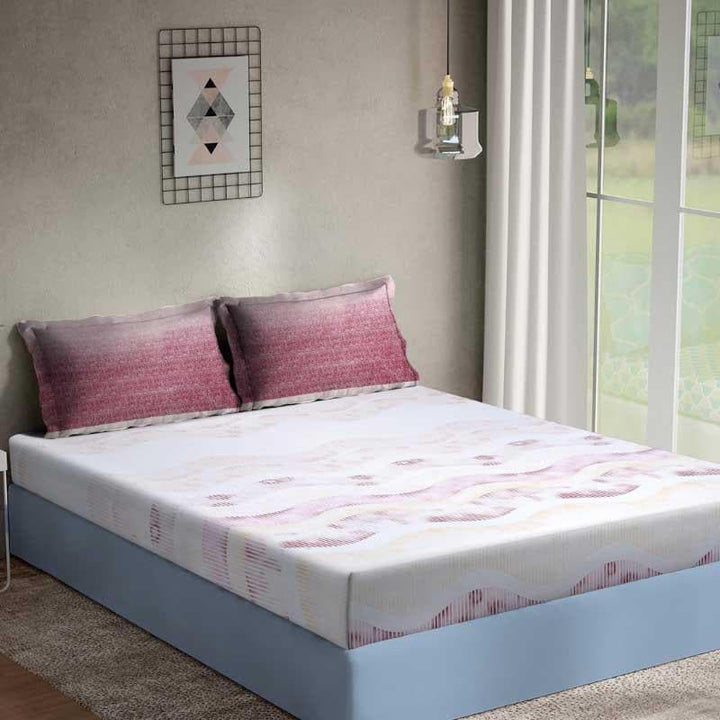 Buy Zigzag Zest Bedsheet - Pink at Vaaree online | Beautiful Bedsheets to choose from