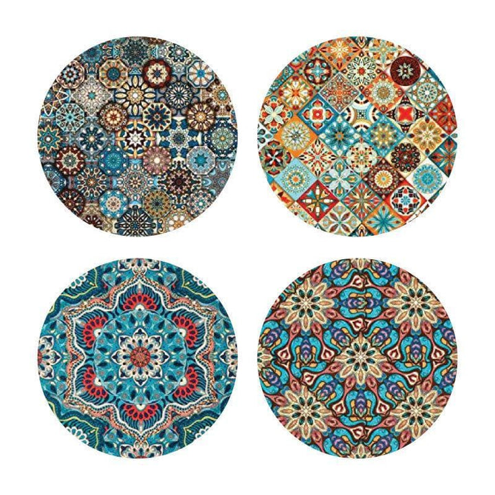 Buy Zellij Round Coaster - Set Of Four at Vaaree online | Beautiful Coaster to choose from