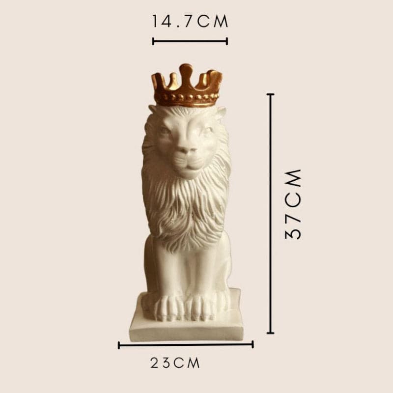 Buy Leo King Pride Showpiece - White Showpieces from Vaaree