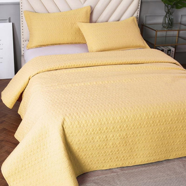 Buy Bloopity Bedcover - Yellow at Vaaree online | Beautiful Bedcovers to choose from