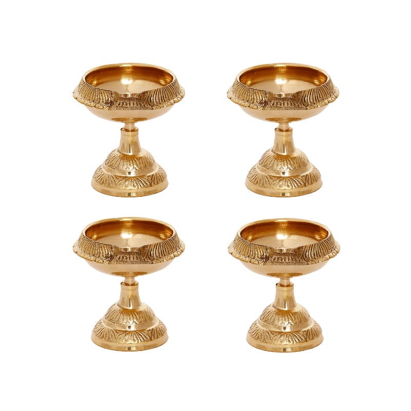 Buy Sirthi Brass Diya - Set Of Four Diyas from Vaaree