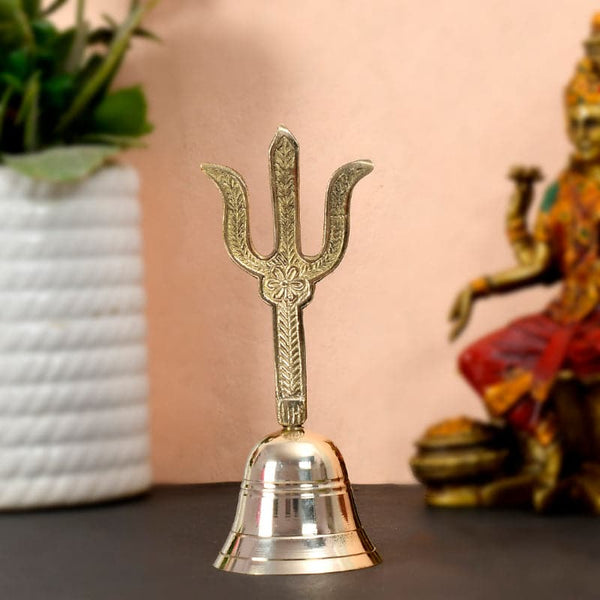 Buy Trishool Brass Pooja Bell Pooja Bell from Vaaree