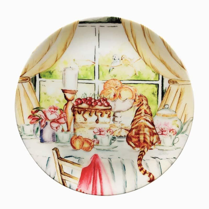 Buy Old English Garden Party Scene Decorative Wall Plate at Vaaree online | Beautiful Wall Plates to choose from