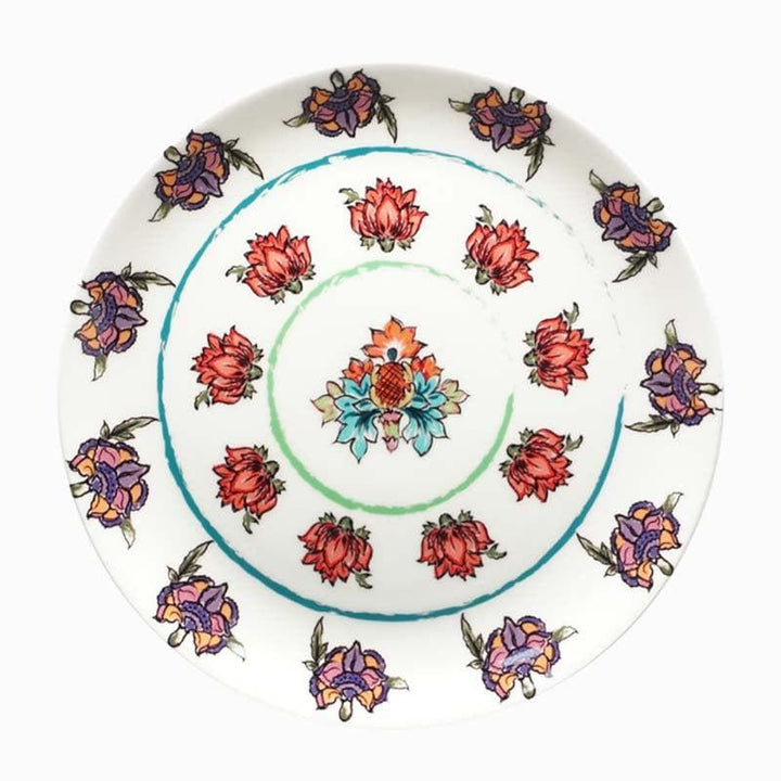 Buy Floral Passion Decorative Plate - White at Vaaree online | Beautiful Wall Plates to choose from